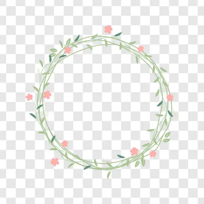 spring bloom wreath png