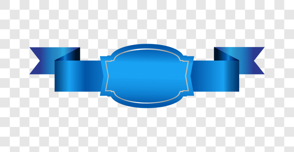 stylish blue gradient ribbon