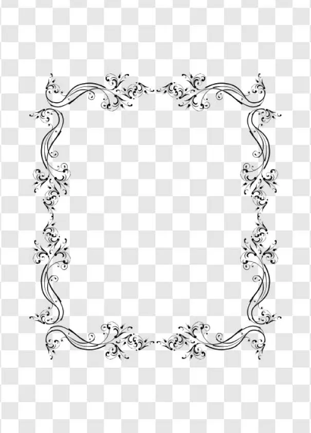 vintage flourish border png