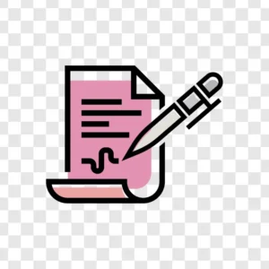 document with pen icon