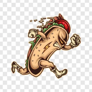 hot dog running png
