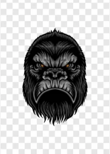 illustration of png gorilla head