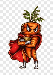 super carrot illustration png