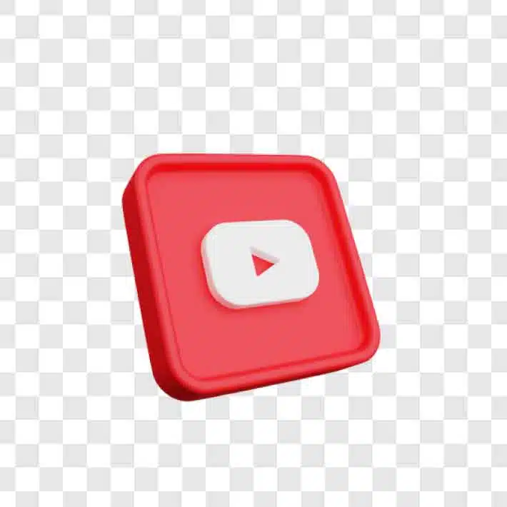 3d youtube logo