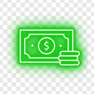 glow dollar icon