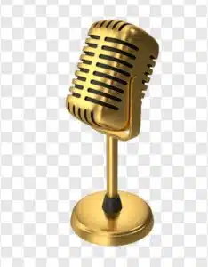 gold microphone png