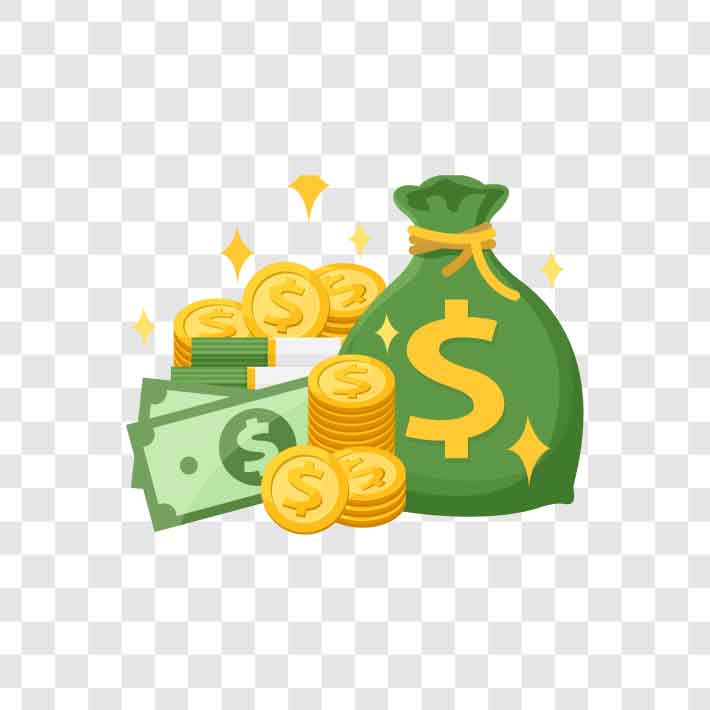 illustration of lots of money