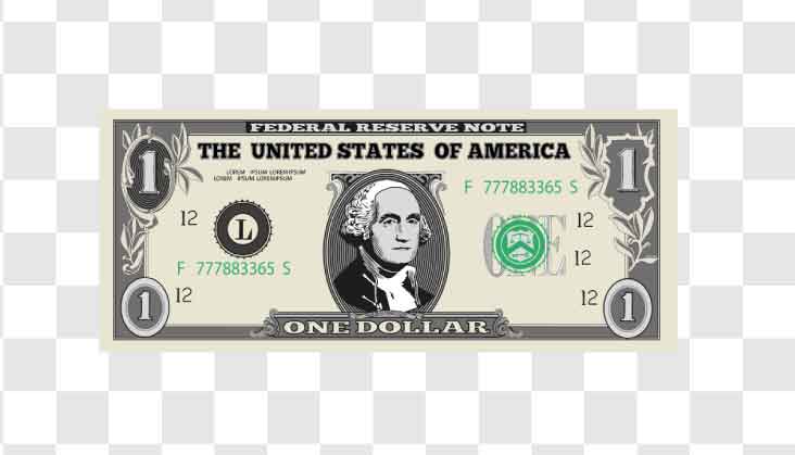 one dollar image png