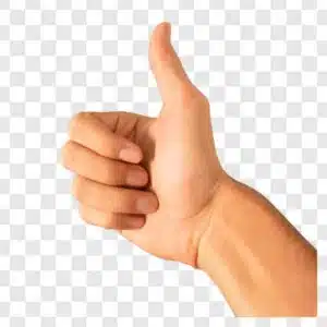 thumb hand transparent background