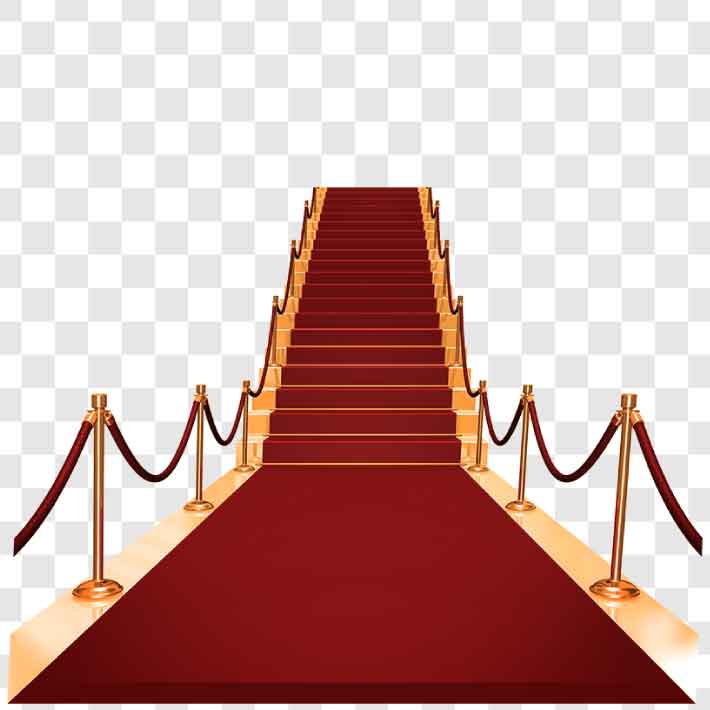 transparent background red carpet celebration
