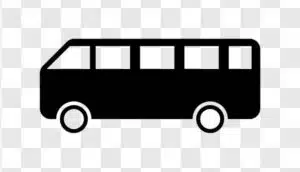 black bus simple icons