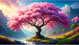 creative artwork of sakura and illustration