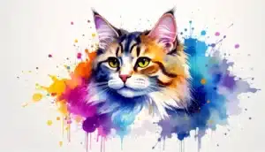 cute and cat scene illustration