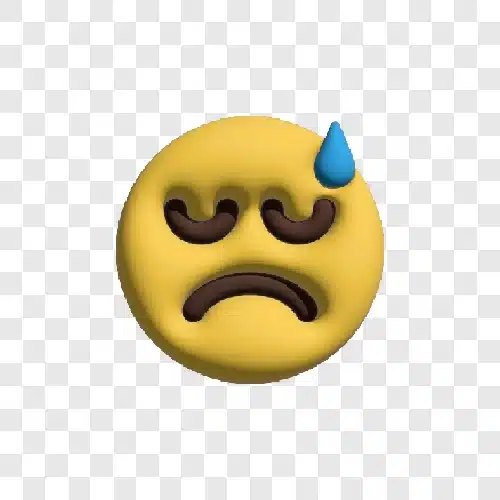 dissapointed 3d emoji