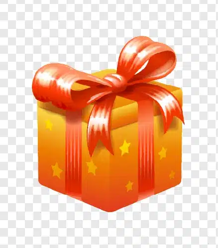 gold gift box illustration