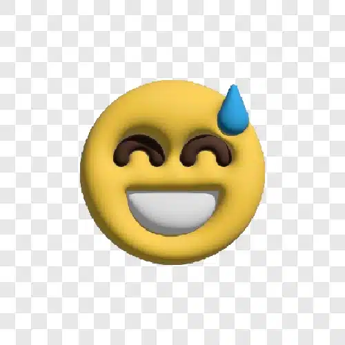 laugh in confusion 3d emoji