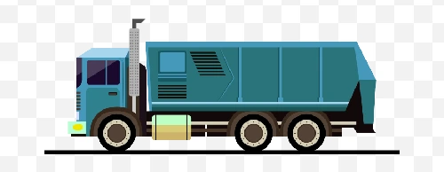 long trash truck illustration