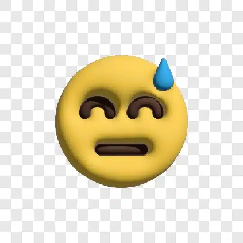 nervous 3d emoji