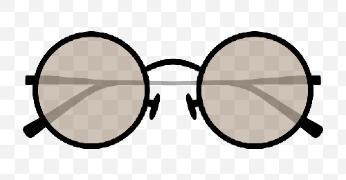round glasses illustration png