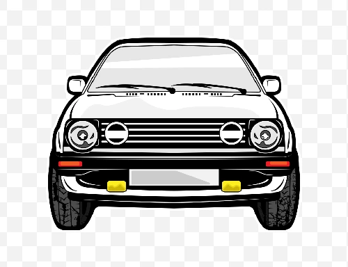 sedan car front view illustration