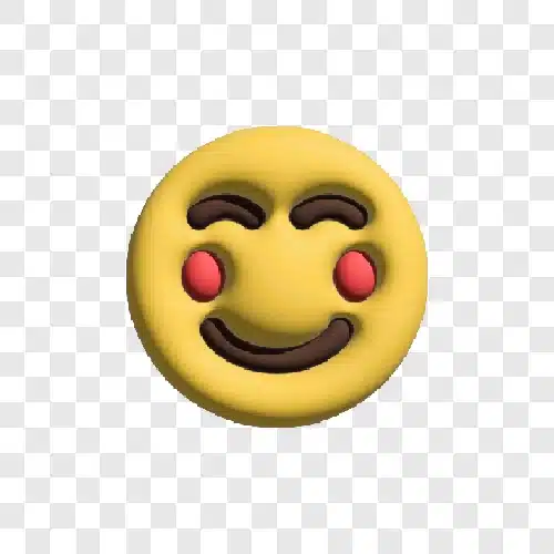 shy 3d emoji