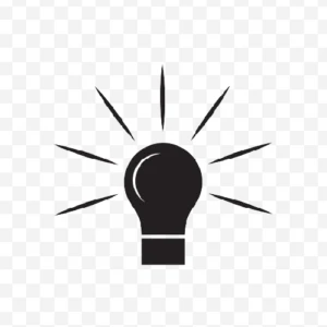 simple illustration of an idea lamp