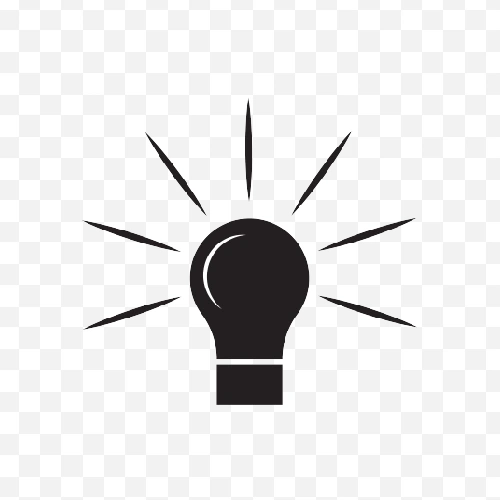 simple illustration of an idea lamp