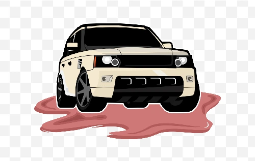 white jeep car illustration