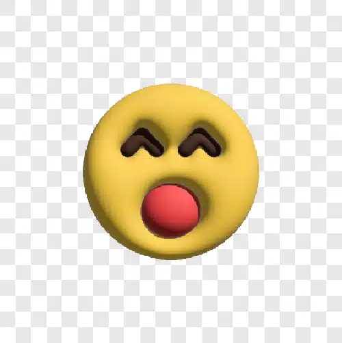 yawn 3d emoji