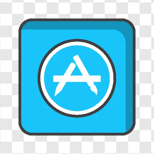 apple store square line icon