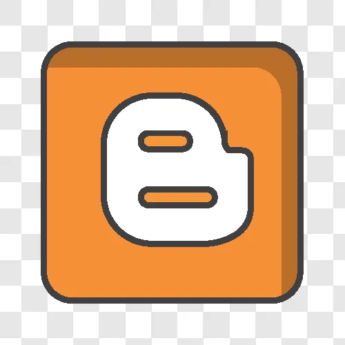 blogger square line icon