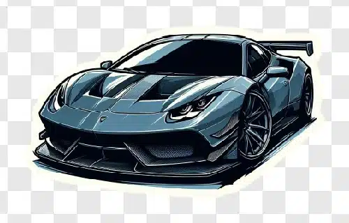blue supercar concept design