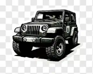 cartoon jeep offroad style