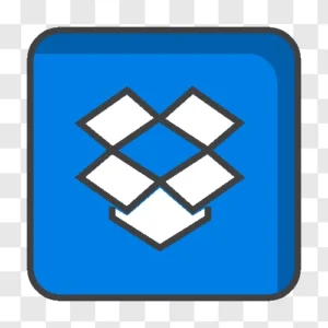 dropbox square line icon