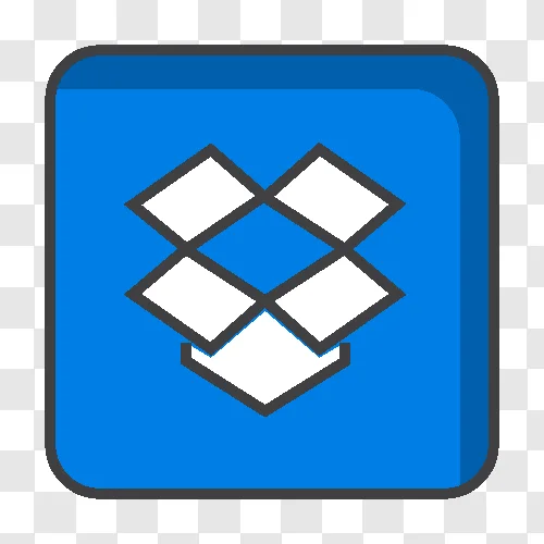 dropbox square line icon
