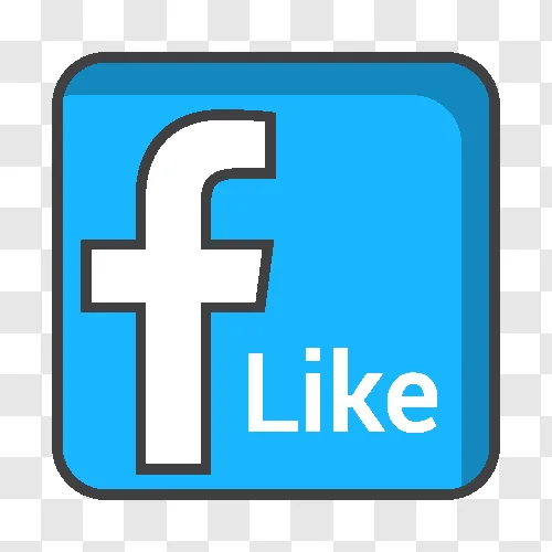 facebook lite square line icon
