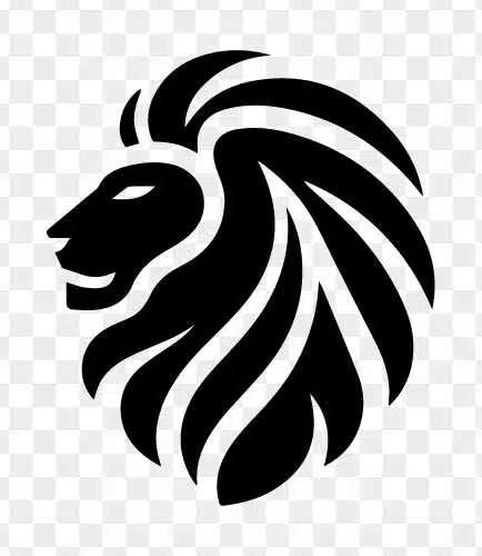 fierce lion outline