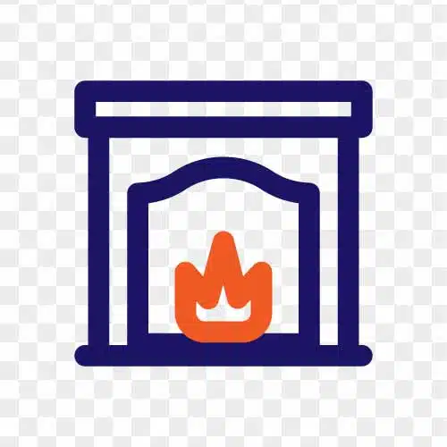fireplace flat icon