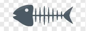 fish bone illustration icon