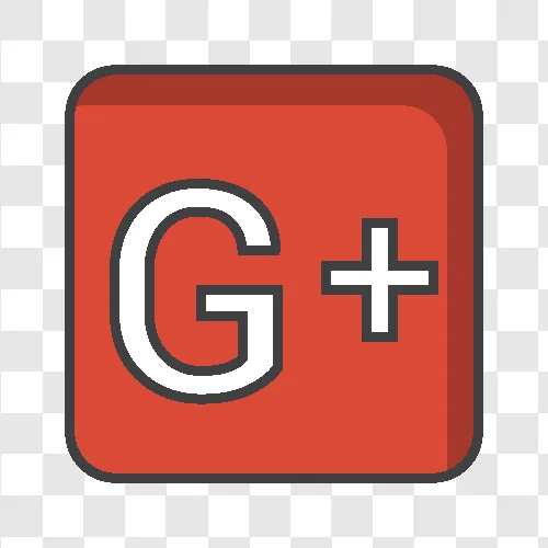 google plus square line icon