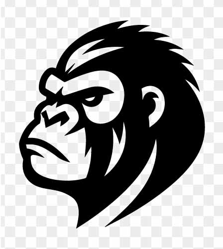 gorilla face art
