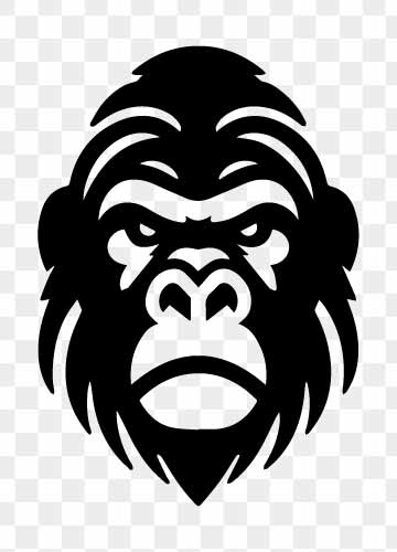 gorilla head illustration