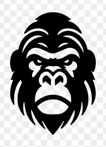 gorilla head illustration