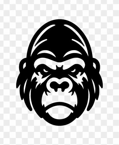 gorilla head vector