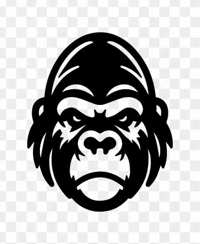gorilla head vector