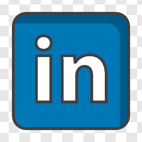 linkedin square line icon