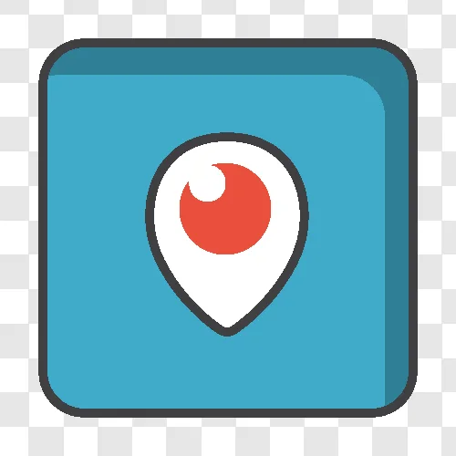 periscope square line icon