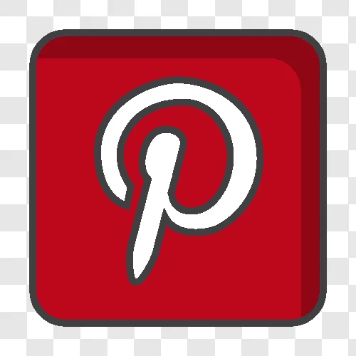 pinterest square line icon
