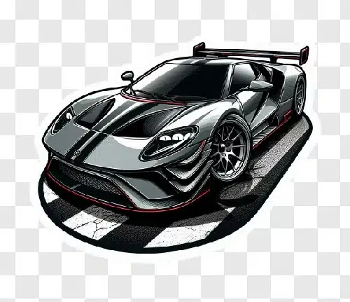 race track car illustration