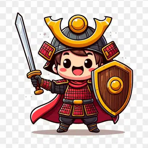 red samurai sword fighter
